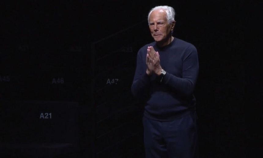 Coronavirus &icirc;n Italia: La Săptăm&acirc;na Modei de la Milano, Armani şi-a prezentat colecţia &icirc;ntr-o sală fără public. VIDEO