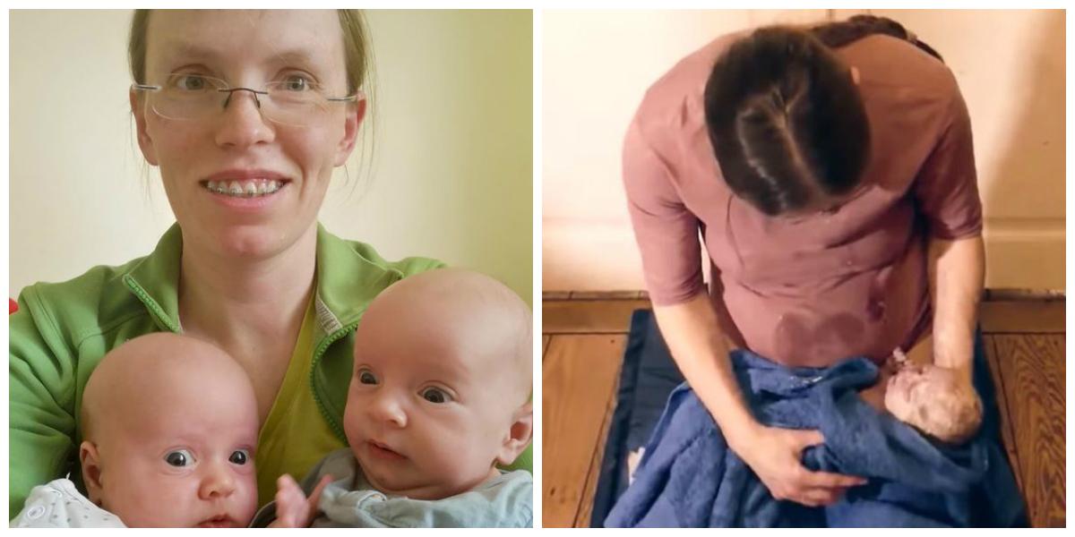 O mamă a născut gemeni acasă, fără asistență medicală, &icirc;n timp ce ceilalți opt copii ai ei se jucau pe l&acirc;ngă ea. &Icirc;ntreg momentul a fost filmat și făcut public pe Youtube&nbsp;