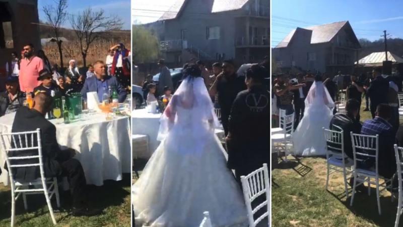 Video - Nuntă cu țambale și cu 300 de persoane în vremea coronavirusului! Persoane izolate au dansat în cinstea miresei