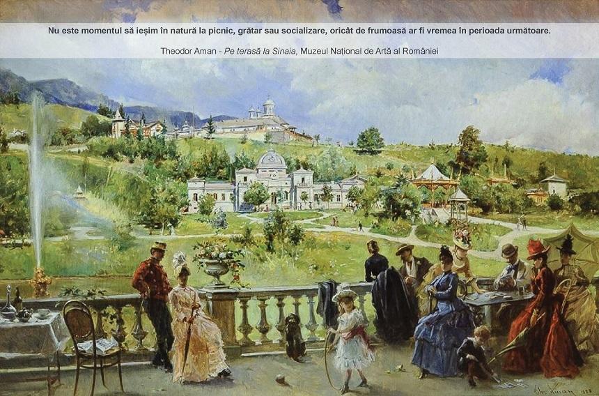 Lucrări din patrimoniul Muzeului de Artă, folosite pentru a sublinia recomandările de prevenire a infectării cu Covid-19