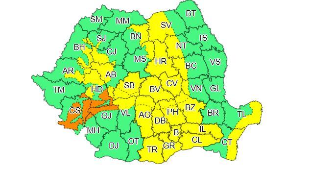ANM a prelungit avertizarea cod galben şi cod portocaliu de viscol, p&acirc;nă vineri
