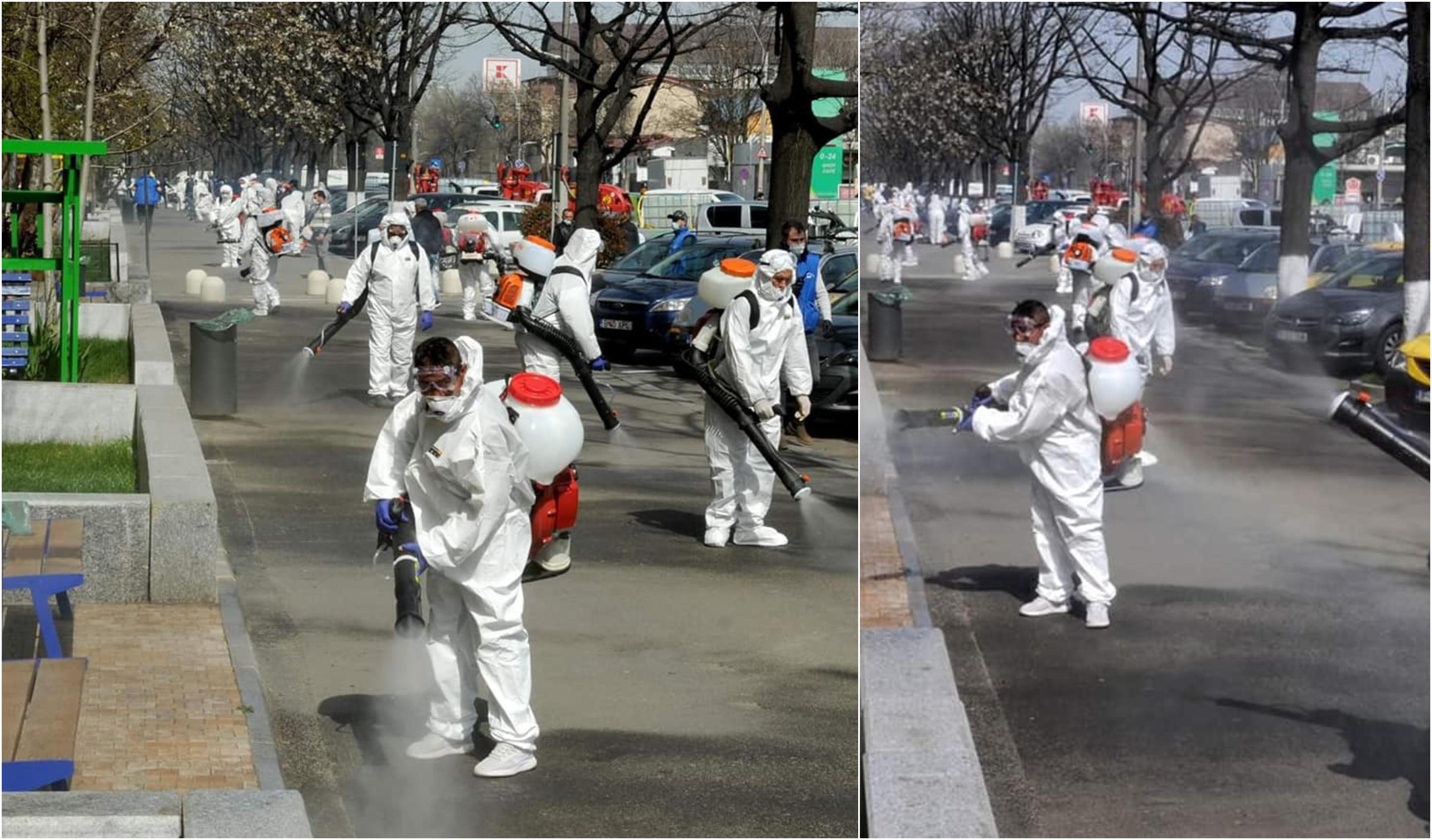 Așa se dezinfectează străile &icirc;n București! &Icirc;n sectorul patru sunt vizate toate imobilele
