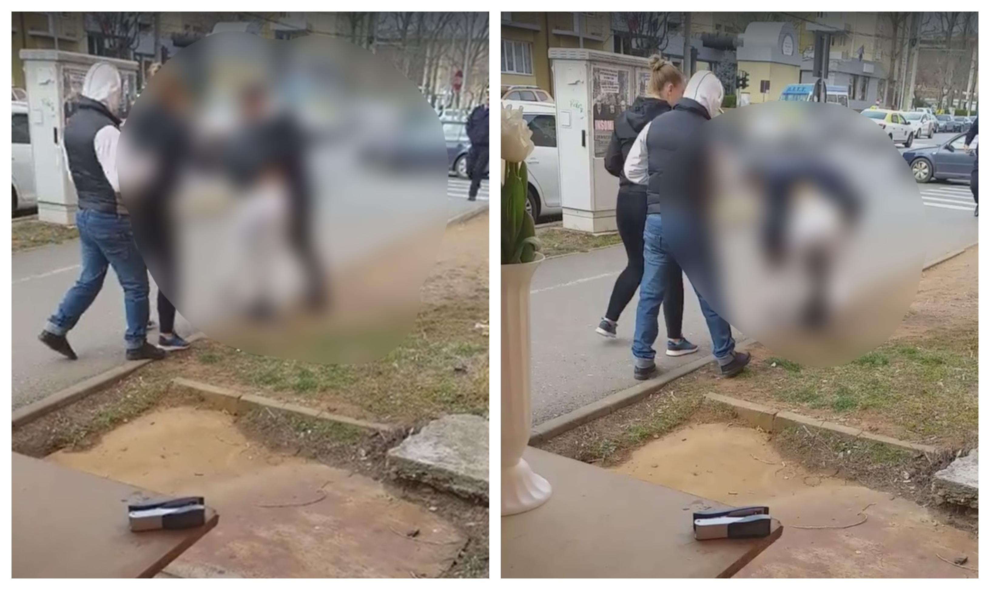 A fost bătută de fostul iubit, &icirc;n fața Judecătoriei T&acirc;rgovişte! Momentul a fost filmat! Imagini tulburătoare! Video