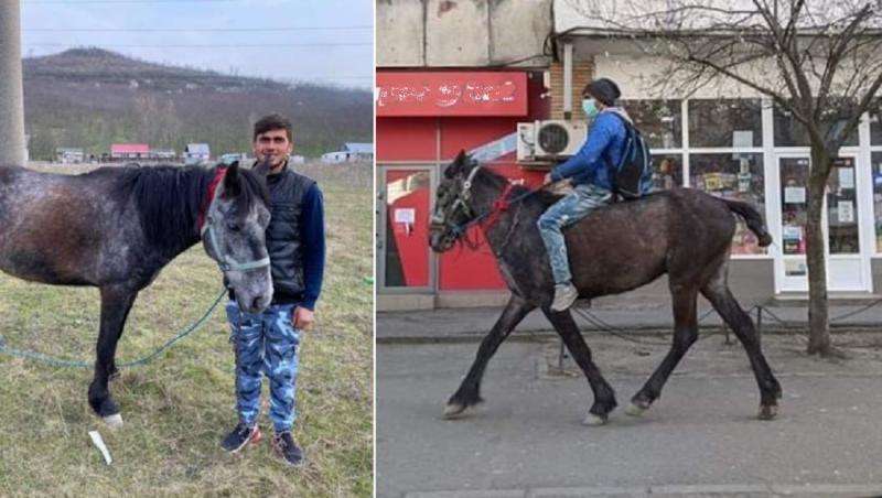 Sergiu Ion Ciubotariu a fost oprit de polițiștii din Iași pentru că mergea călare prin oraș