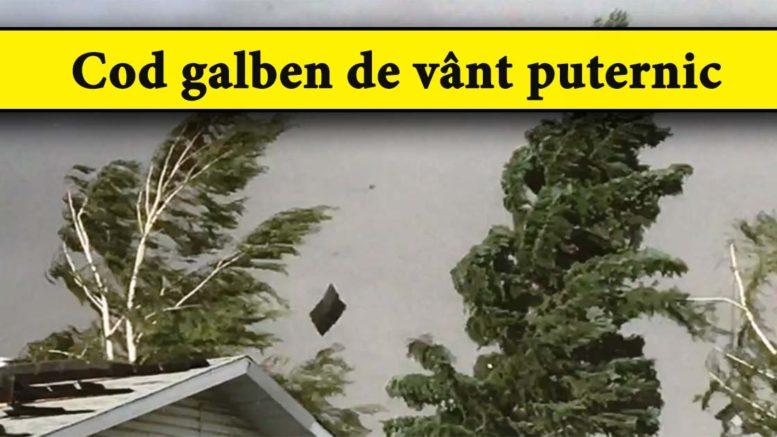 Alertă de v&acirc;nt puternic &icirc;n mai multe județe, p&acirc;nă miercuri dimineața. Vezi zonele vizate