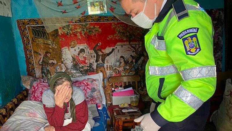 Tanti Maria a primit ajutor, din partea unor polițiști, după ce a sunat la 112