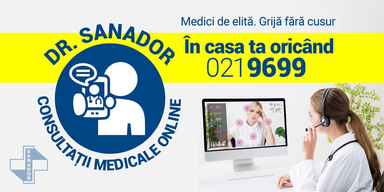 SANADOR lansează serviciul Dr. SANADOR - consultații medicale online