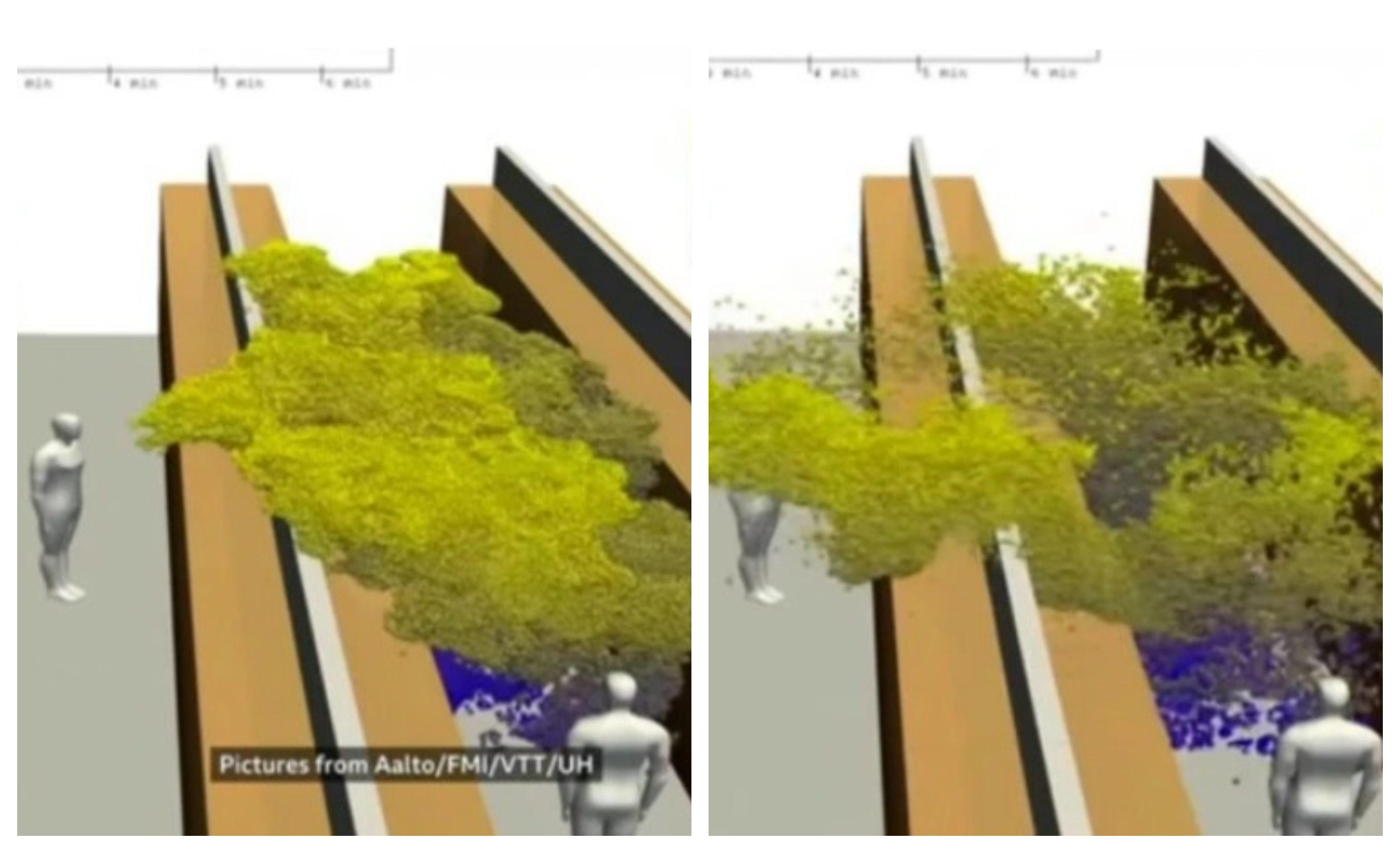 VIDEO. C&acirc;t de ușor te poți infecta cu noul coronavirus, din aer, atunci c&acirc;nd mergi la cumpărături! Este suficient ca un purtător de COVID-19 să tușească o singură dată!