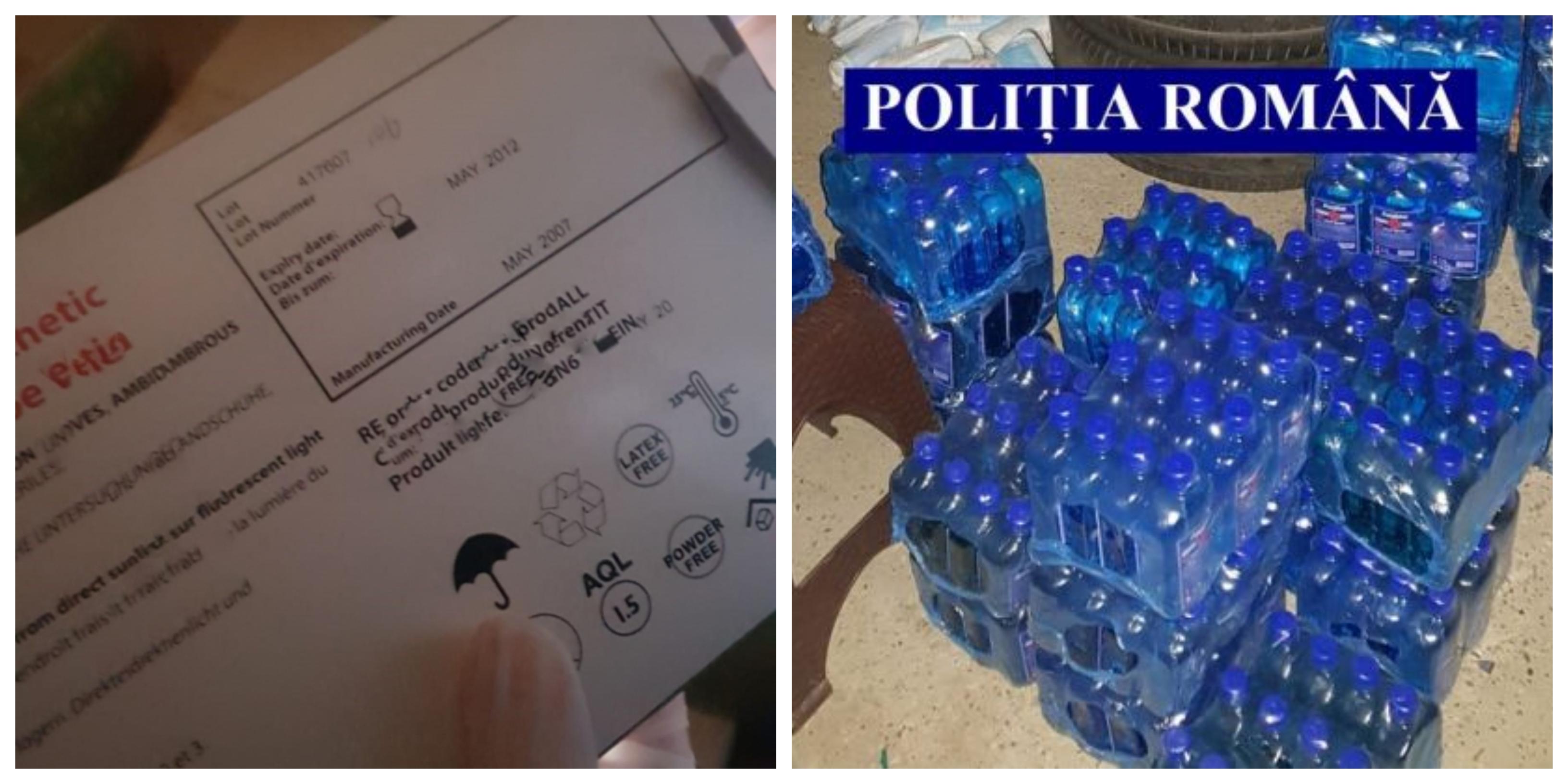 Mănuși chirurgicale și spirt fără acte, v&acirc;ndute de o firmă &icirc;n plină pandemie. Amenda record dată de polițiști&nbsp;