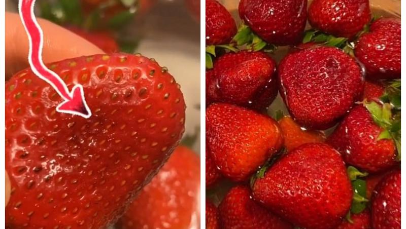 Crezi că ai spălat bine căpșunile? Ce surpriză poți avea dacă le pui în apă cu sare! „Nu mai mănânc niciodată, fără să fac asta!” - VIDEO