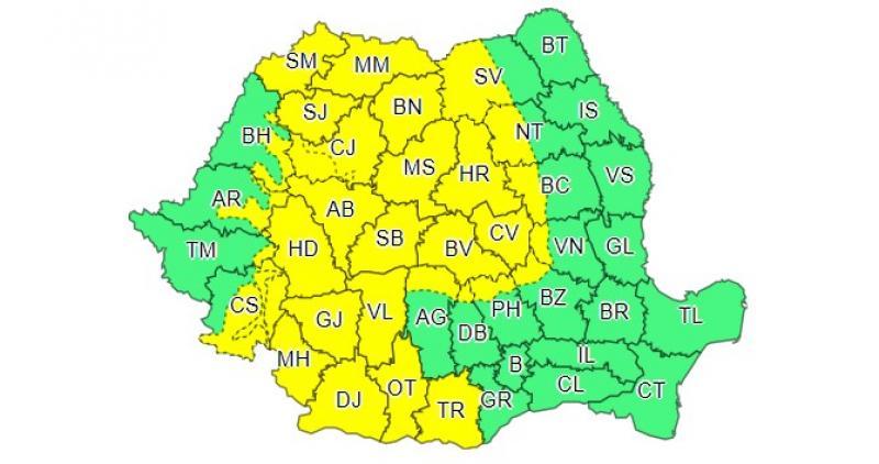 Cod galben de ninsori şi viscol la munte! ANM a emis averizare de vreme rea &icirc;n toată țara