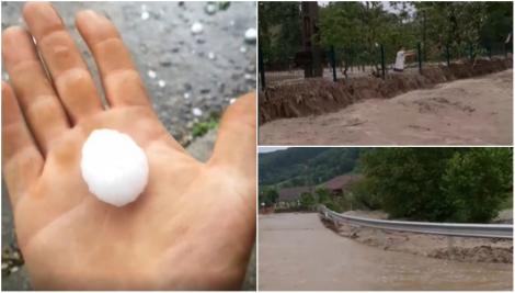 România este sub ape! Inundații și grindină de dimensiunea unui ou! Vijeliile nu se opresc nici în următoarele ore