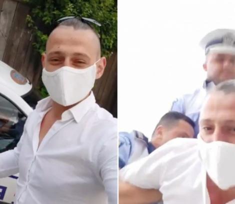 A făcut live, pe Facebook, în timp ce era arestat de polițiști! „E pandemie, băieți! Trebuie să purtați mască!” - VIDEO