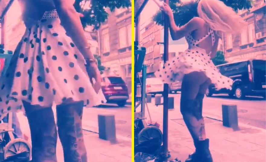 Interzis minorilor! Margherita de la Clejani, cu fusta &icirc;n aer! A făcut show fierbinte &icirc;n văzul tuturor