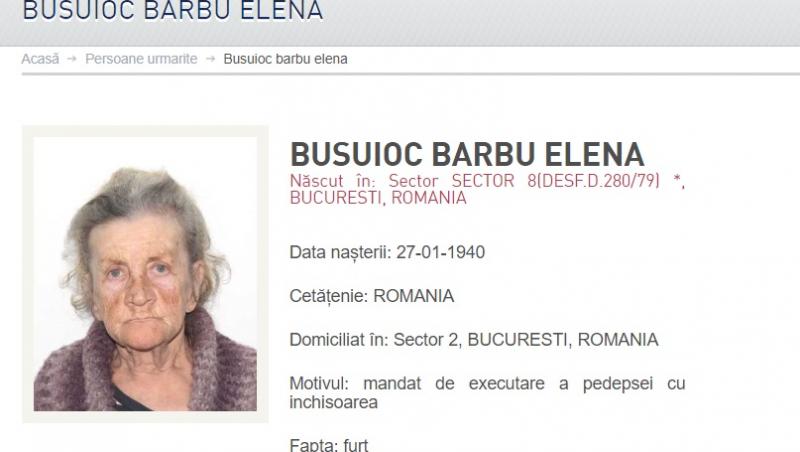 Elena Barbu Busuioc este căutată de polițiști