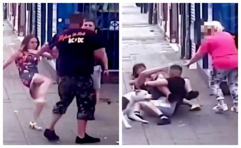 „Hai, îndrăznește! Te omor!”. Două femei au bătut un bărbat, pe stradă! Atenție, imagini ce vă pot afecta emoțional! VIDEO