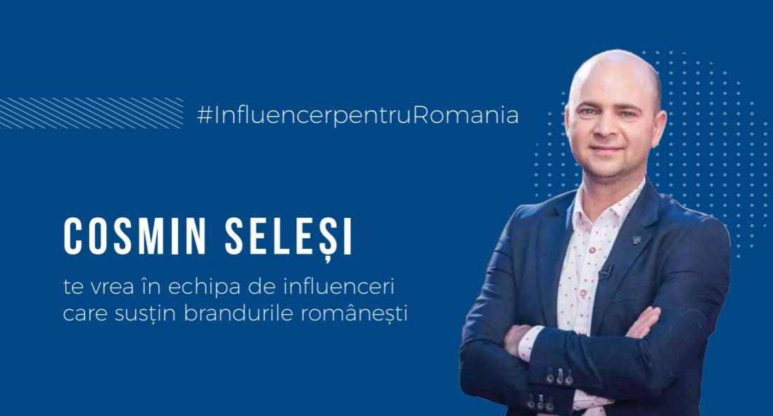 Actorul Cosmin Seleși lansează o campanie de susținere a brandurilor rom&acirc;nești intitulată #influencerpentruRomania