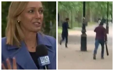 Reporter TV, atacat, în direct! Jurnalista a țipat ca din gură de șarpe! Un cameraman a intervenit, ca să o apere! VIDEO