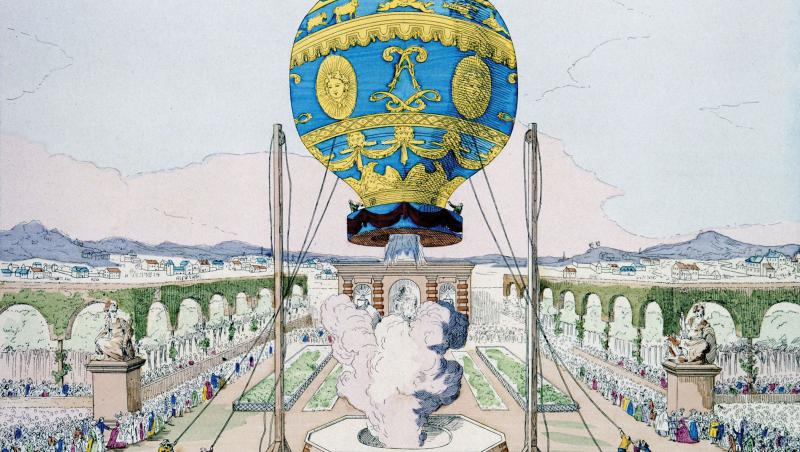 Primele experimente cu un balon ridicat cu ajutorul aerului cald avuseseră loc în perioada iunie - octombrie 1783, în Franța, fiind opera fraților Montgolfier. După ce săltaseră câteva animale, Etienne fusese primul om ridicat de la sol de un aerostat!