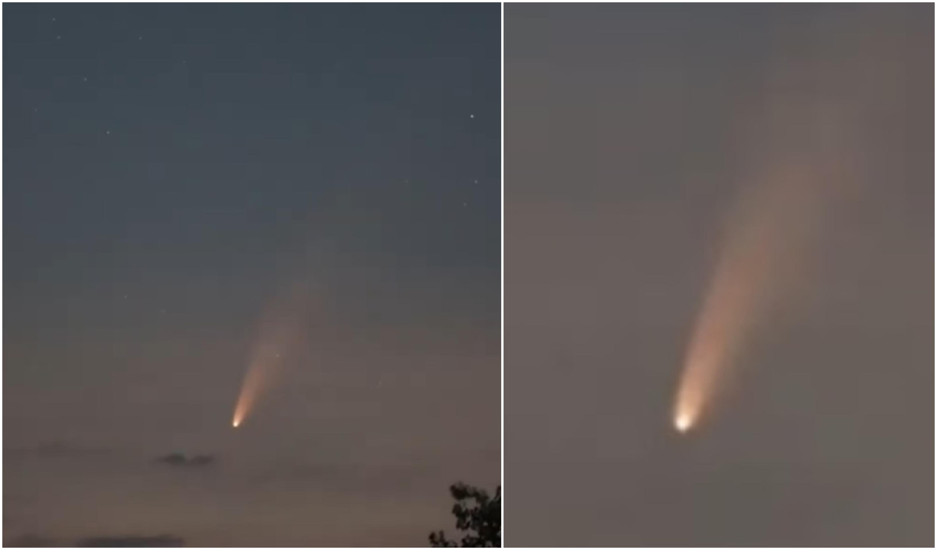 VIDEO | Fenomen spectaculos pe cerul Rom&acirc;niei. O cometă poate fi văzută cu ochiul liber