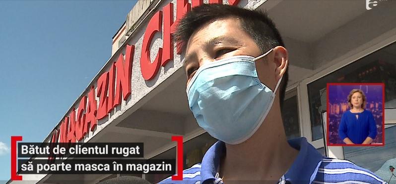 Un chinez a fost snopit &icirc;n bătaie de un rom&acirc;n pentru că l-a rugat să &icirc;şi pună masca. Imagini revoltătoare &icirc;n Mureș