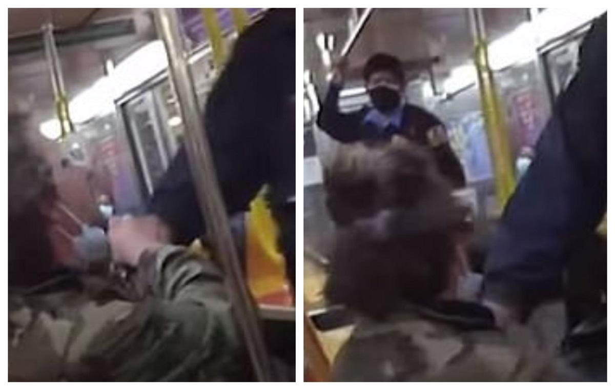 Un bărbat nevoiaș, bătut de un polițist, la metrou! Atenție, imagini ce vă pot afecta emoțional! &bdquo;Am simțit că &icirc;mi va ieși inima din piept!&rdquo; VIDEO