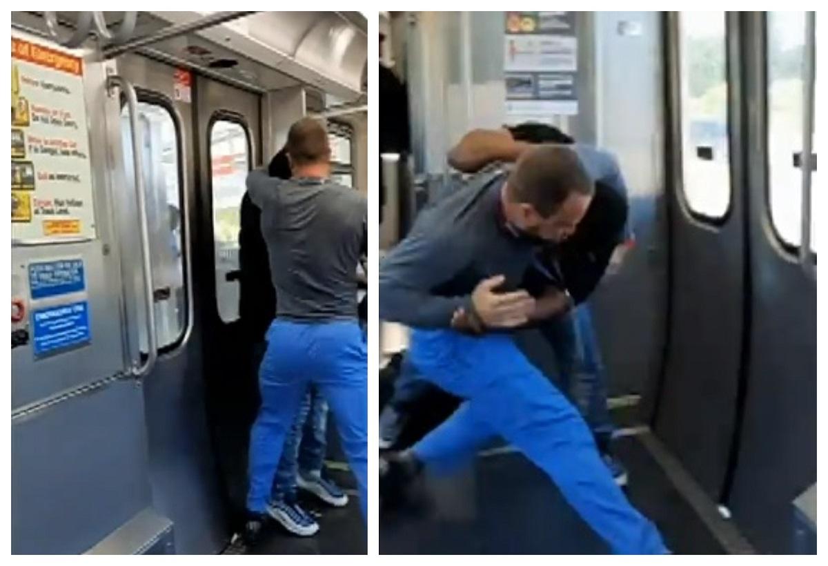 „I-a spus ceva îngrozitor!”. Un asistent medical, bătaie la metrou, cu un bărbat! Atenție, imagini ce vă pot afecta emoțional! Video