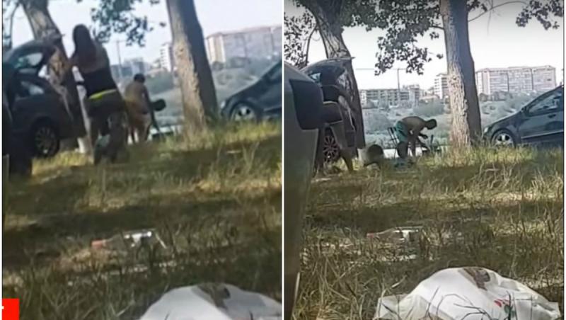 Scene șocante, în Tulcea! O femeie însărcinată, filmată când dă de pământ cu propriul copil, sub privirile îngrozite ale martorilor!