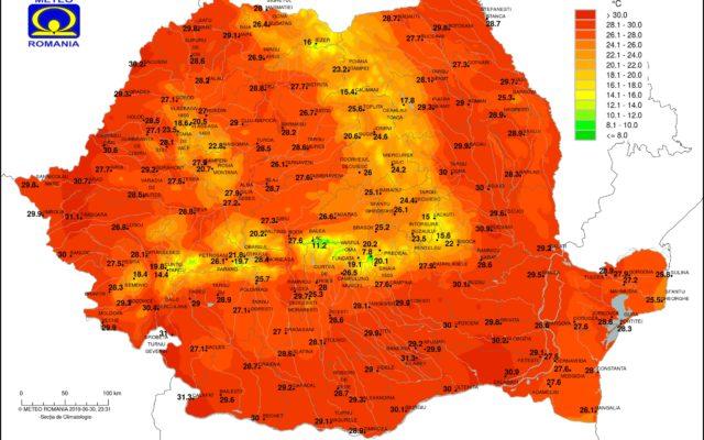 Căldură sufocantă &icirc;n Capitală și alte 21 de județe. ANM a emis cod de caniculă, valabil p&acirc;nă joi