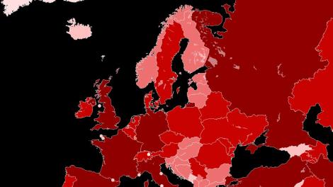 Informații sumbre! România a depășit media europeană la creșterea cazurilor de coronavirus. Țara noastră are cea mai mare curbă