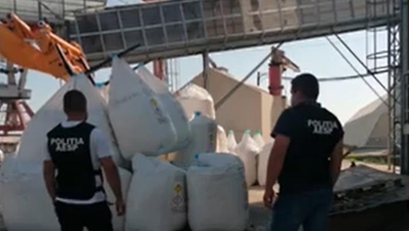 Cantități importante de azotat de amoniu, confiscate în Constanța și în Brăila