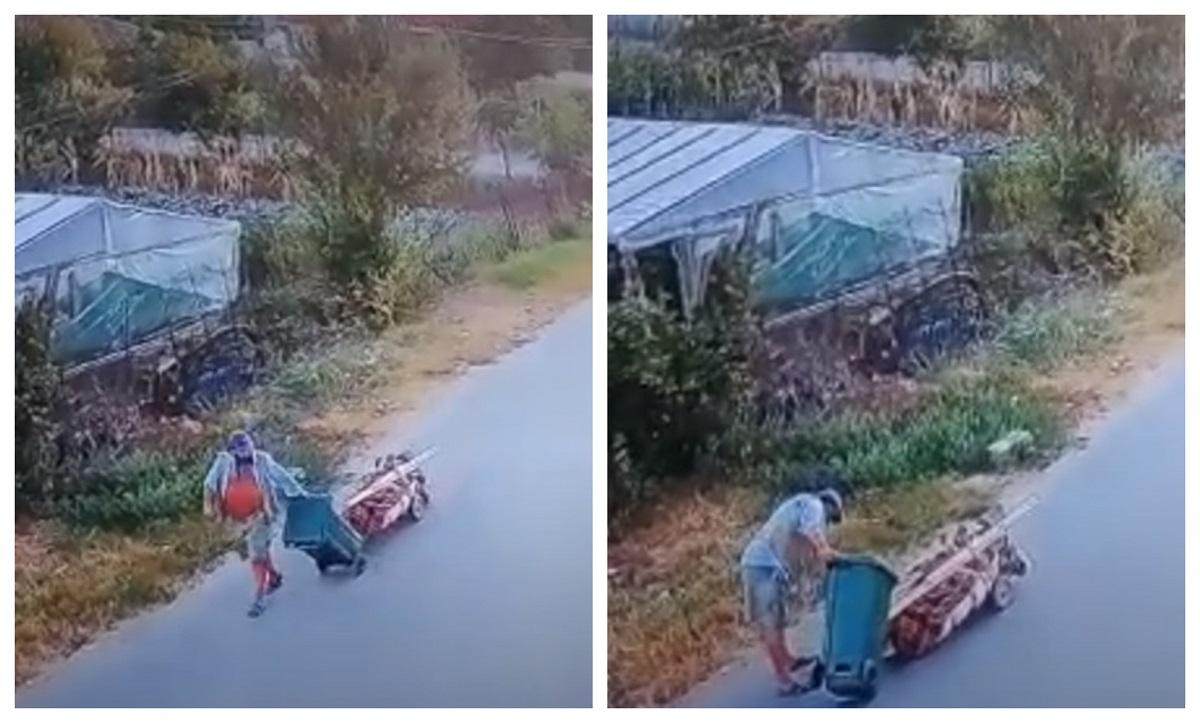 Și-a pus tatăl mort &icirc;n căruț și l-a dus la cimitir, &icirc;n Constanța! A fost filmat! Atenție, imagini ce vă pot afecta emoțional! Video