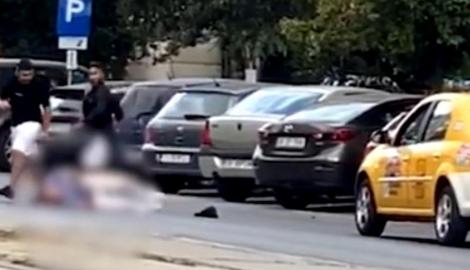 Taximetrist bătut până la inconștiență pe un bulevard central din București. Imagini cu un puternic impact emoțional