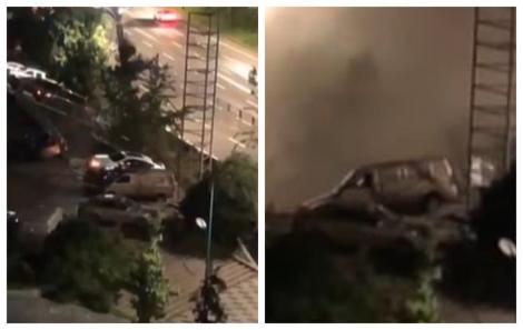 Imagini dramatice! S-a crăpat pământul și a înghițit 21 de mașini, la miezul nopții! Momentul a fost filmat! Video