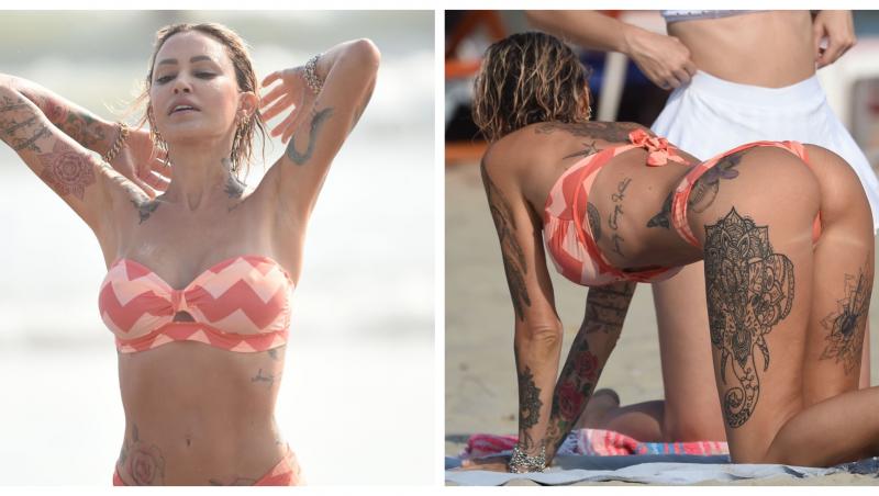 Tina, regina fitness-ului, apariție senzațională la plajă. Imaginile în costum de baie au făcut furori pe internet