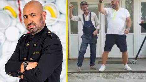 Chef Cătălin Scărlătescu, surprins când face show pe stradă, fără pic de inhibiții! Filmarea e virală