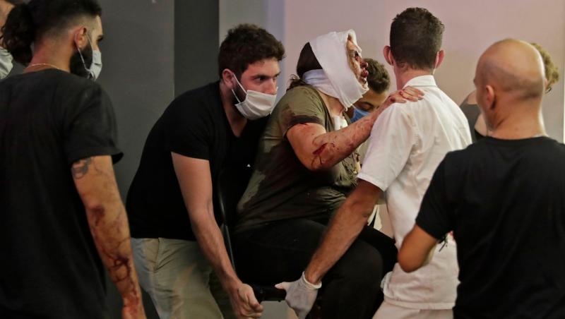 Imagini sângeroase după exploziile de la Beirut. Bilanțul a ajuns la cel puțin 113 morți și peste 4.000 de răniți
