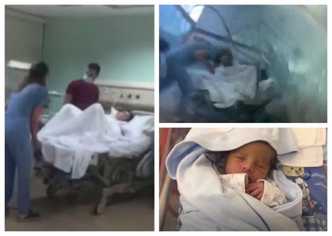 „A căzut tavanul peste ei, în sală!”. Un copil, născut în timpul exploziei din Beirut. Tatăl a filmat momentul! VIDEO