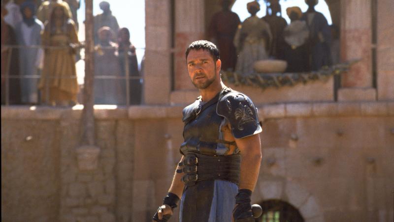 Russell Crowe în filmul ''Gladiatorul'' (2000)