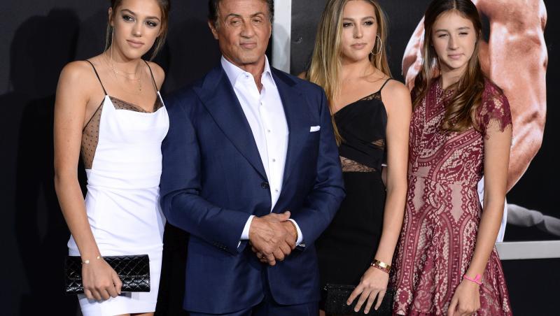 Sylvester Stallone, mandru de fiicele lui. Cat de frumoase sunt Sistine, Scarlet si Sophia | Video