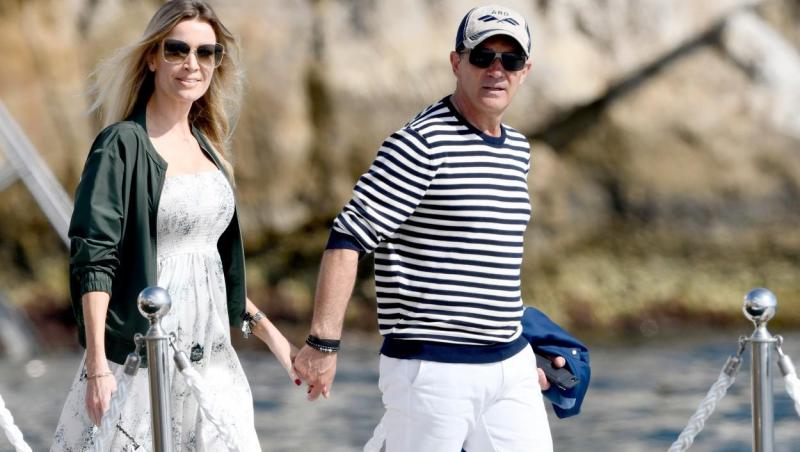Antonio Banderas și Nicole Kimpel, surprinși la Eden Rock Hotel, în timpul Festivalului de la Cannes din anul 2019