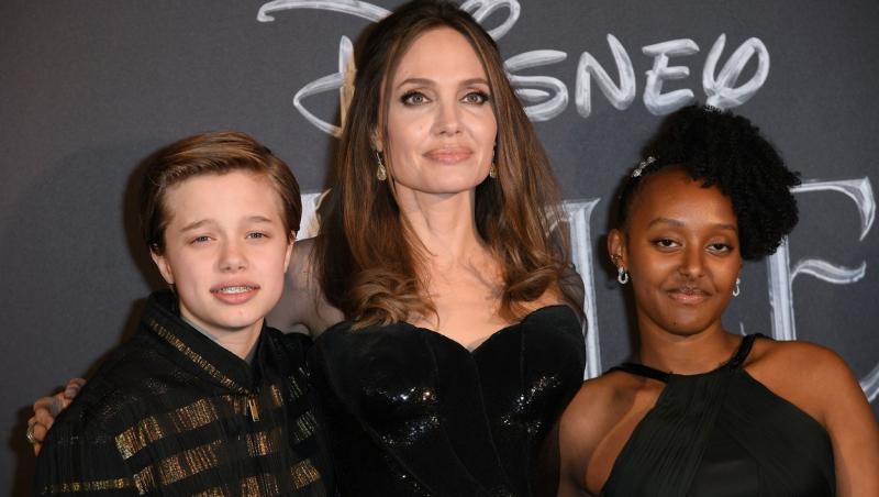 Shiloh Jolie-Pitt, alături de Angelina Jolie și Zahara Jolie-Pitt