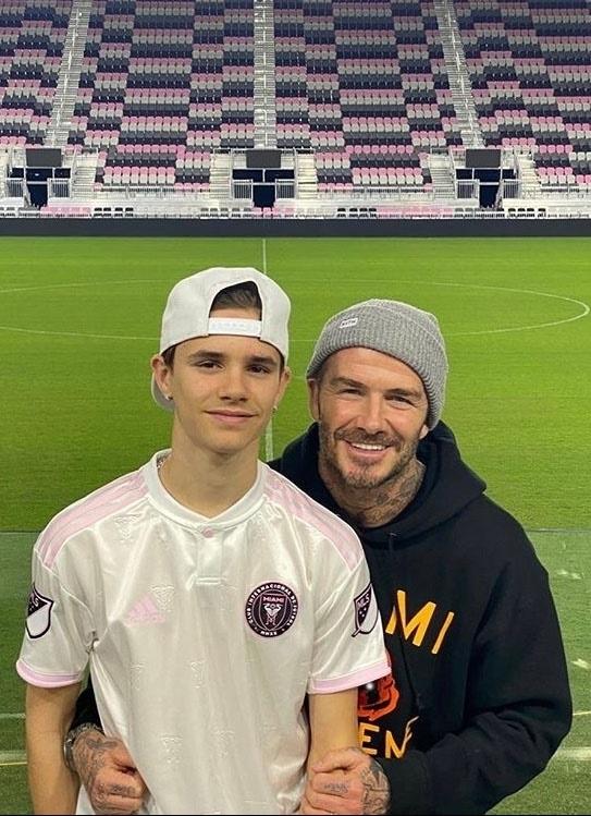 Romeo Beckham și David Beckham