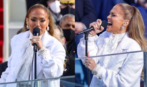 Apariția lui Jennifer Lopez la inaugurarea lui Joe Biden a atras atenția întregii lumi. Cum este ținuta imaculată în partea de jos