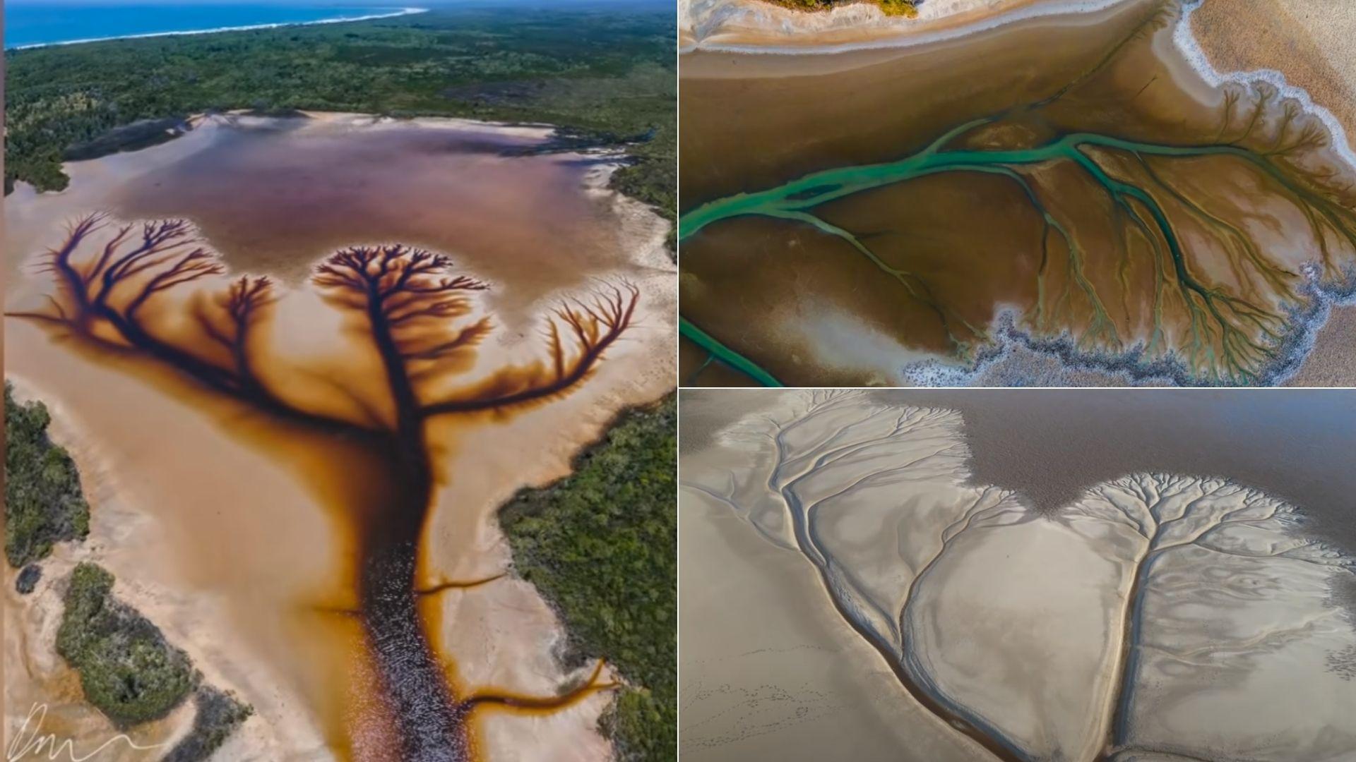 Localnicilor nu le-a venit sa creadă c&acirc;nd au văzut cum s-a transformat lacul. Ce este, de fapt, desenul misterios de pe el