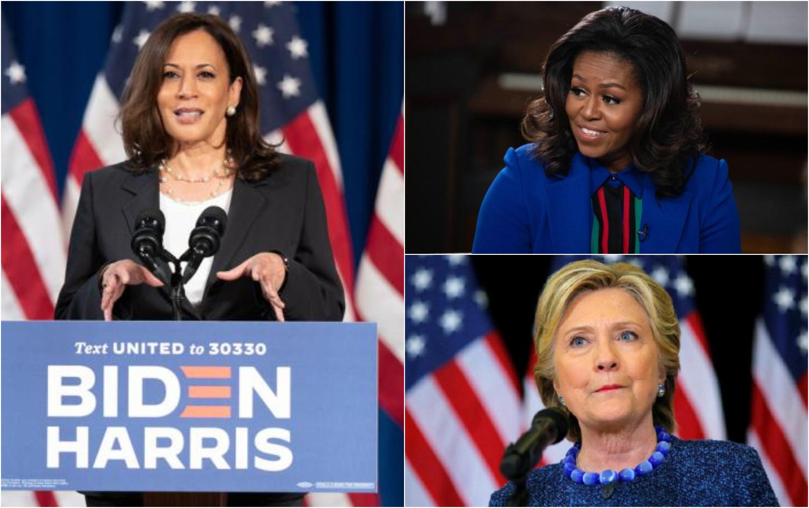 Colaj Kalama Harris, Michelle Obama si Hillary Clinton