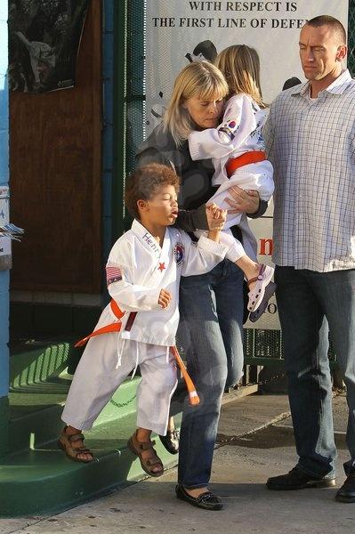 Heidi Klum și doi dintre copii ei, printre care și Leni Klum