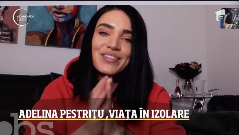 Adelina Pestrițu, în cămașă roșie, în izolare, în apel video la Observator