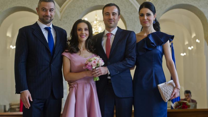 Andreea Răducan și Daniel Tandreu s-au căsătorit civil pe 12 octombrie 2016. Aici, in ziua cea mare, ea este imbrata intr-o rochie frez