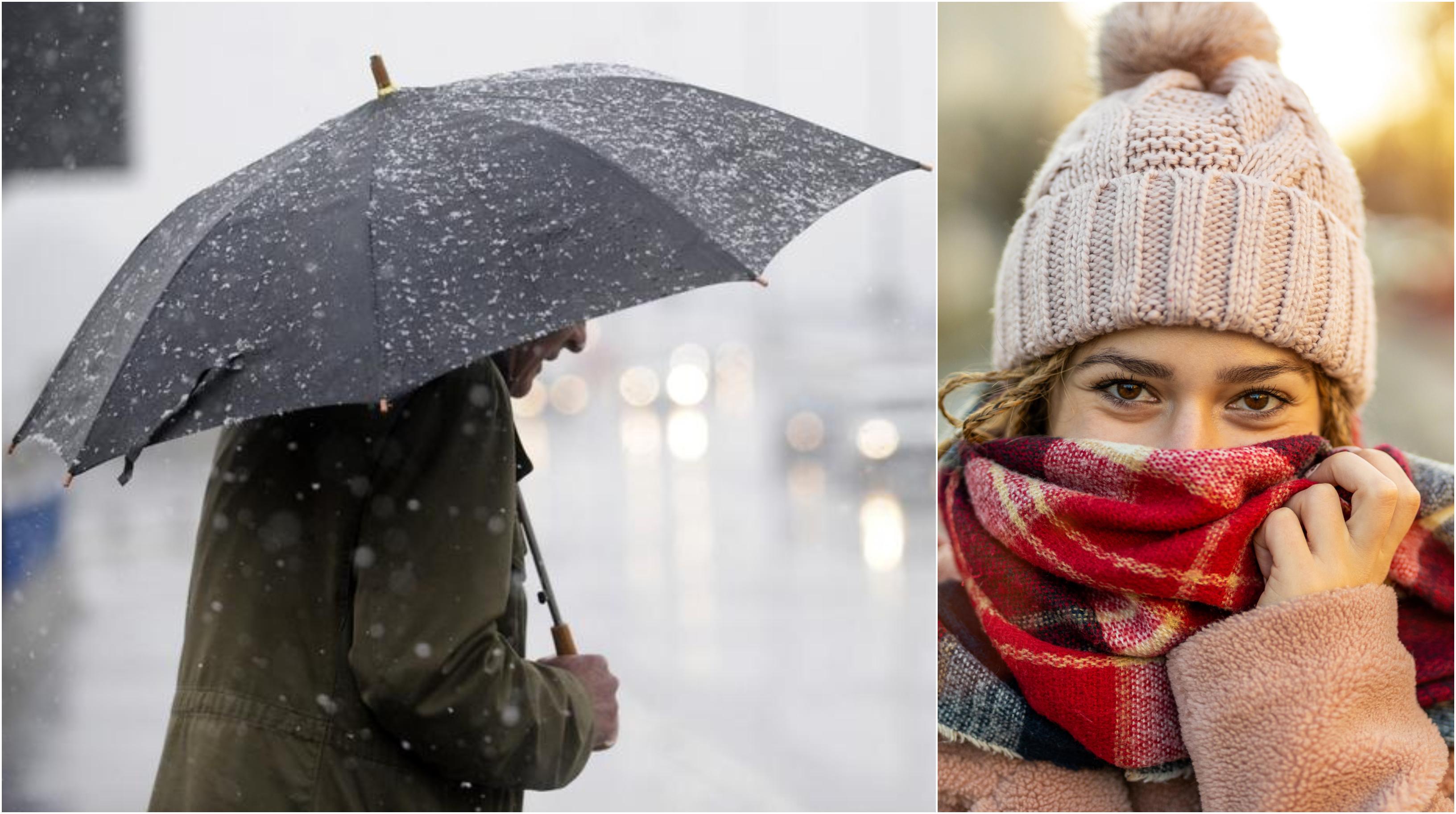 Alertă ANM! Cod Portocaliu de ploi abundente și vreme rece. Meteorologii au anunțat ninsori la munte